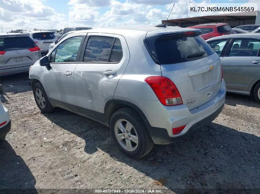 2022 Chevrolet Trax Awd Ls VIN: KL7CJNSM6NB545569 Lot: 40707849