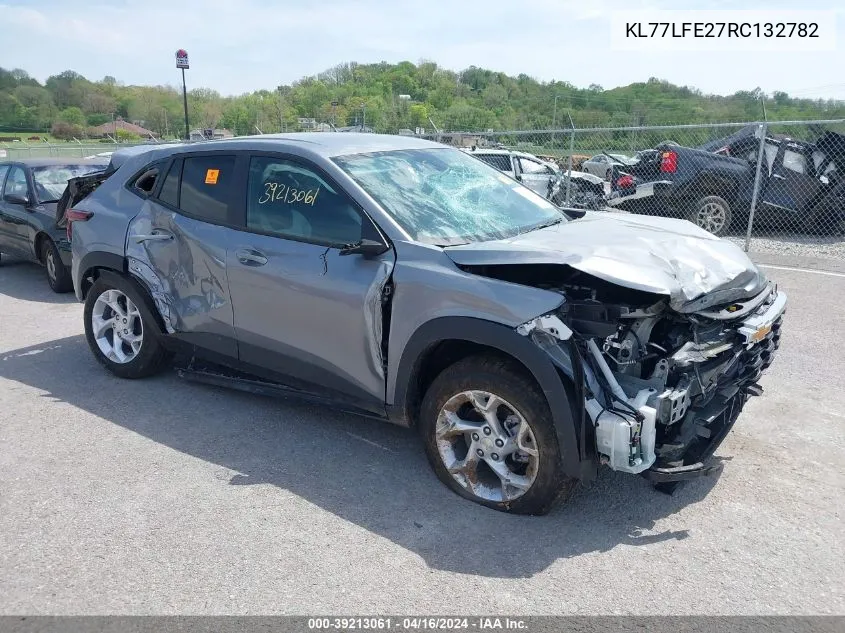 2024 Chevrolet Trax Fwd Sp VIN: KL77LFE27RC132782 Lot: 39213061