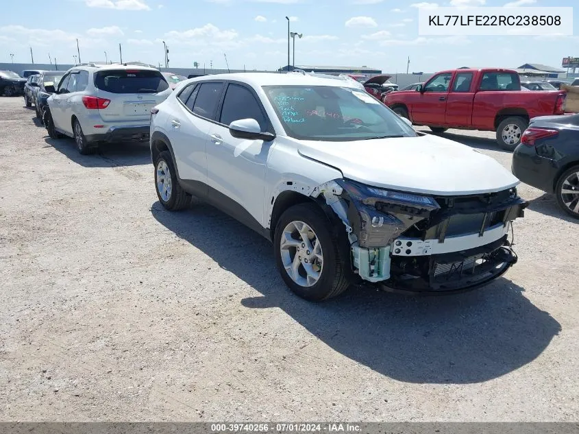 2024 Chevrolet Trax Fwd Sp VIN: KL77LFE22RC238508 Lot: 39740256