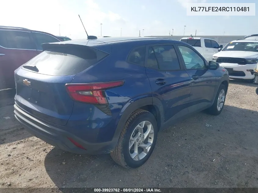 KL77LFE24RC110481 2024 Chevrolet Trax Fwd Sp