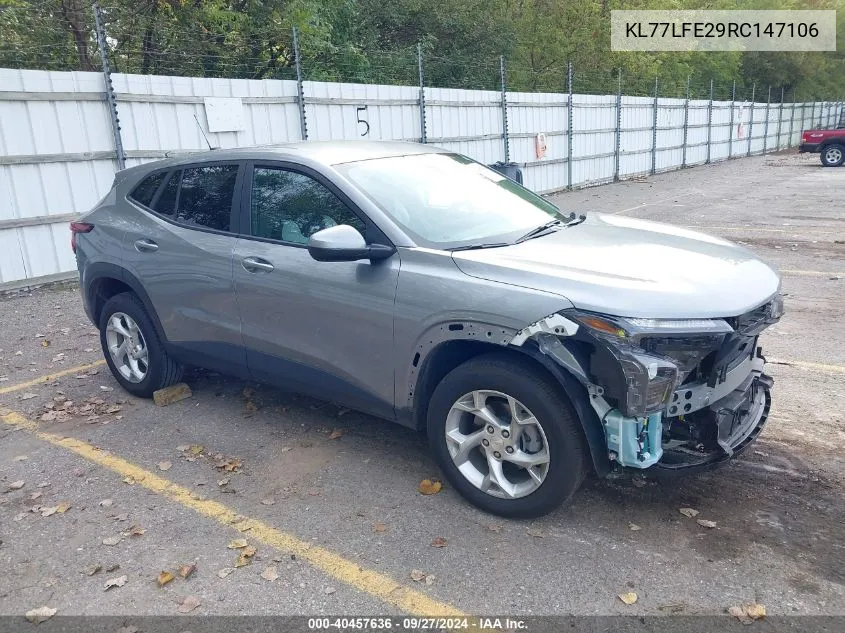 2024 Chevrolet Trax Fwd Sp VIN: KL77LFE29RC147106 Lot: 40457636