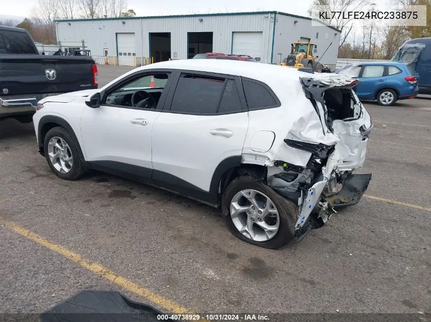 KL77LFE24RC233875 2024 Chevrolet Trax Fwd Sp