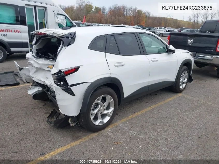 KL77LFE24RC233875 2024 Chevrolet Trax Fwd Sp