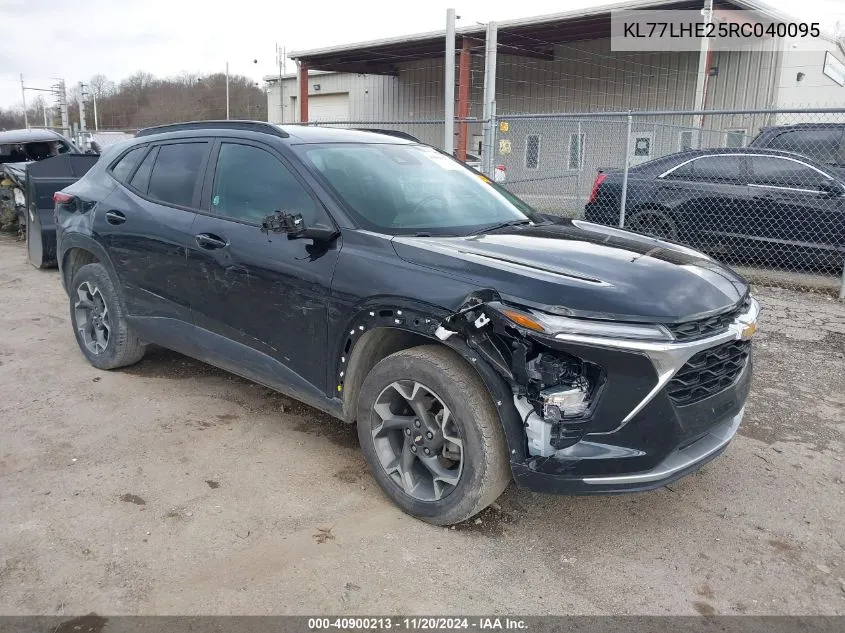 2024 Chevrolet Trax Fwd Lt VIN: KL77LHE25RC040095 Lot: 40900213