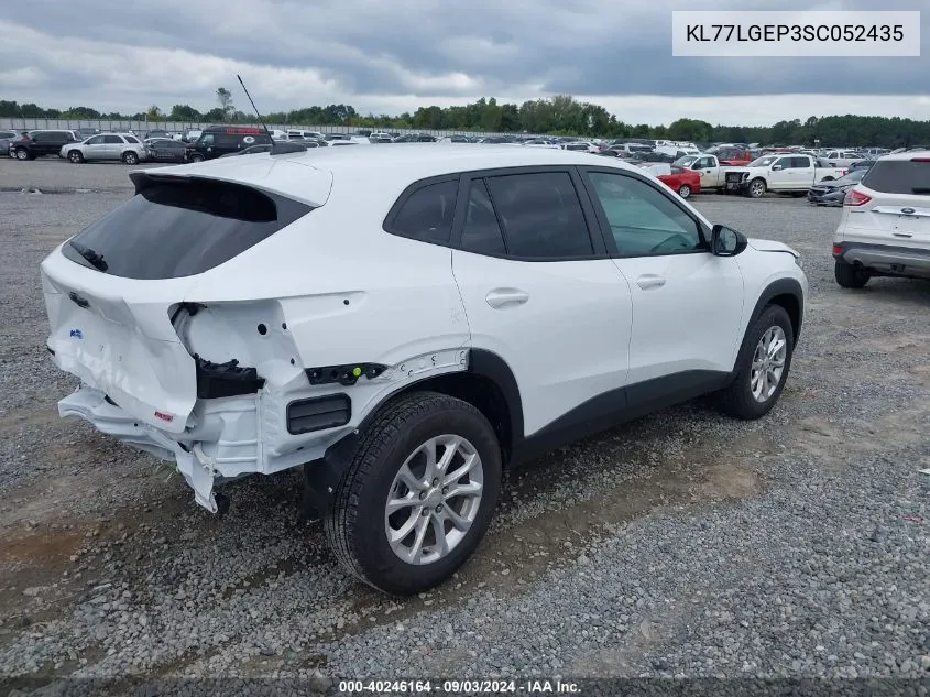 KL77LGEP3SC052435 2025 Chevrolet Trax Fwd 1Rs