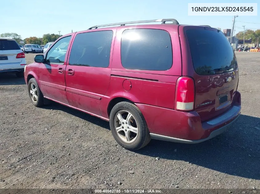 2005 Chevrolet Uplander Ls VIN: 1GNDV23LX5D245545 Lot: 40582785