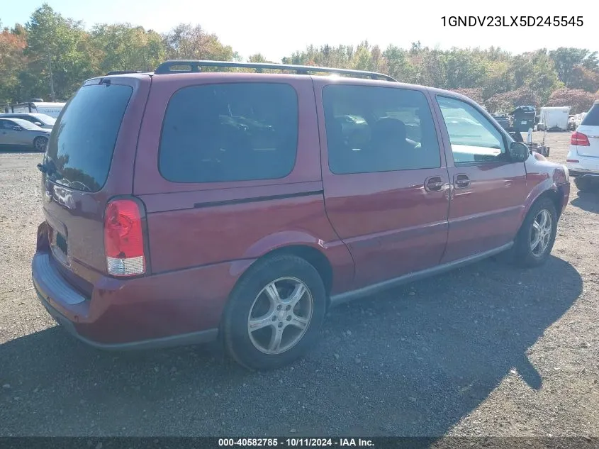 2005 Chevrolet Uplander Ls VIN: 1GNDV23LX5D245545 Lot: 40582785