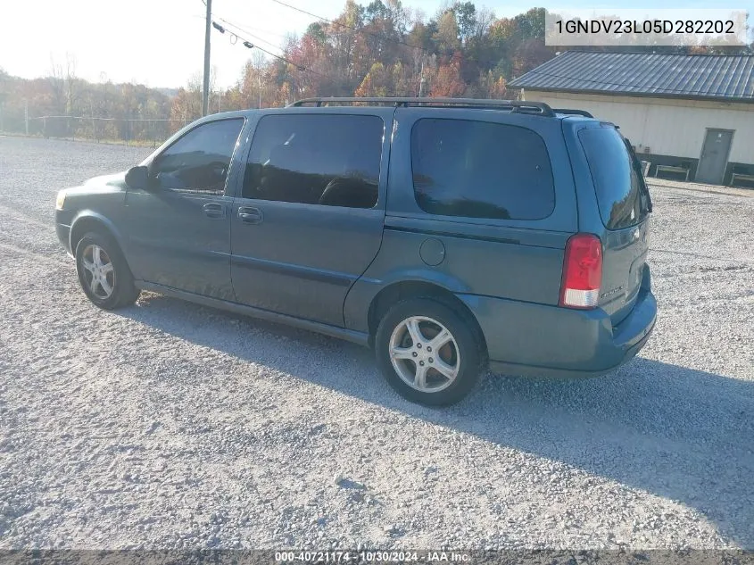 2005 Chevrolet Uplander Ls VIN: 1GNDV23L05D282202 Lot: 40721174