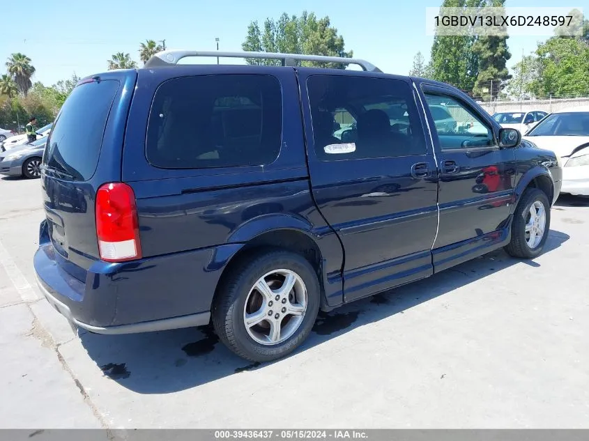 2006 Chevrolet Uplander Lt VIN: 1GBDV13LX6D248597 Lot: 39436437