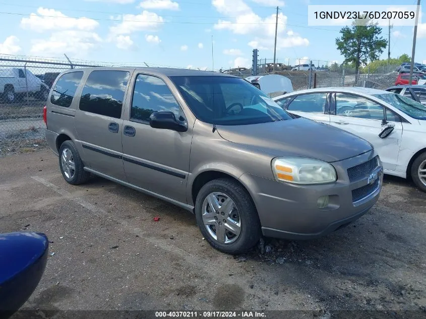 2006 Chevrolet Uplander Ls VIN: 1GNDV23L76D207059 Lot: 40370211