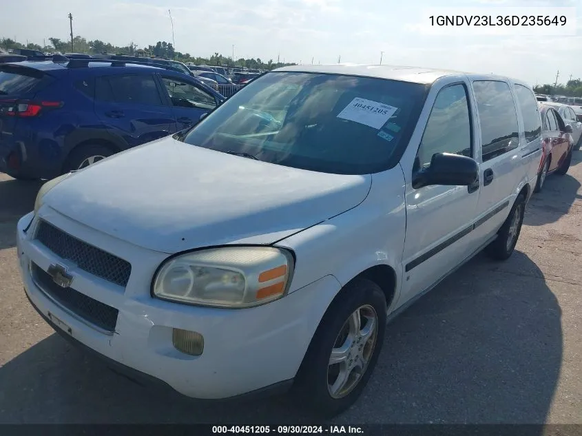 2006 Chevrolet Uplander Ls VIN: 1GNDV23L36D235649 Lot: 40451205