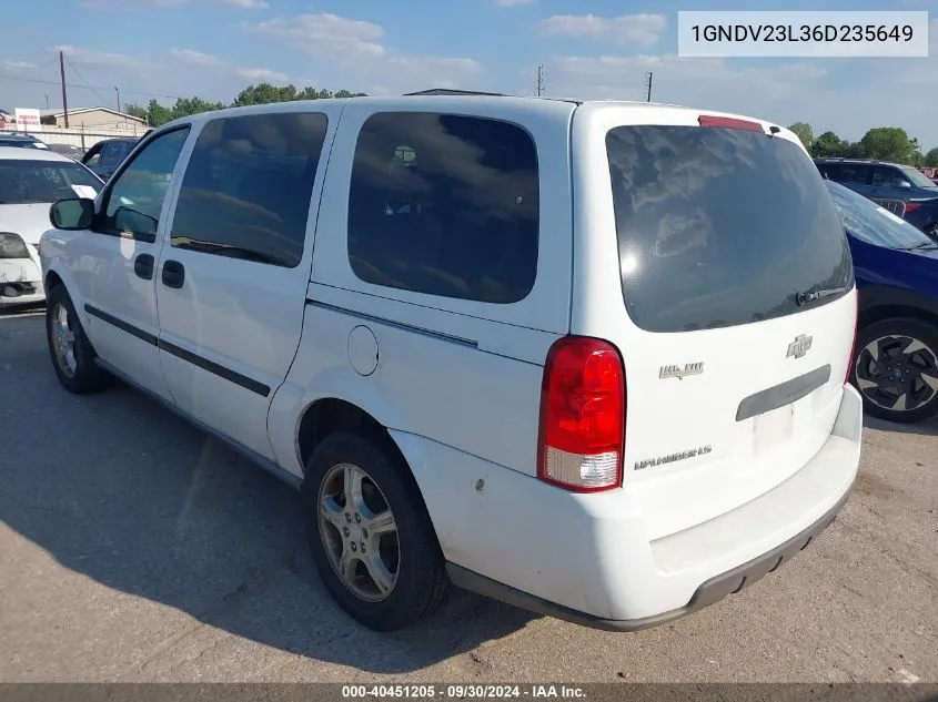 2006 Chevrolet Uplander Ls VIN: 1GNDV23L36D235649 Lot: 40451205