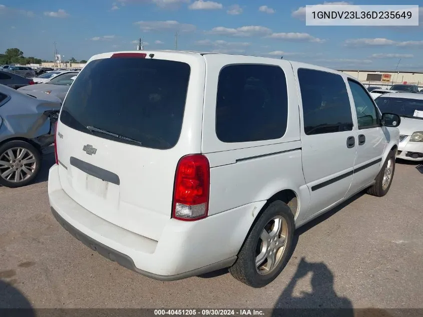 2006 Chevrolet Uplander Ls VIN: 1GNDV23L36D235649 Lot: 40451205