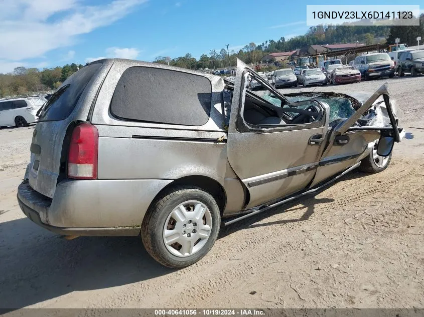 2006 Chevrolet Uplander Ls VIN: 1GNDV23LX6D141123 Lot: 40641056