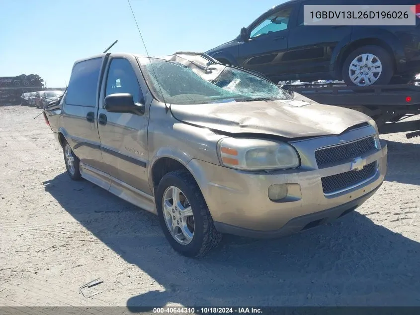 2006 Chevrolet Uplander Ls VIN: 1GBDV13L26D196026 Lot: 40644310