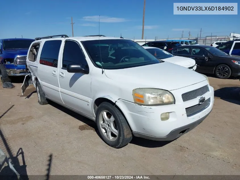 2006 Chevrolet Uplander Lt VIN: 1GNDV33LX6D184902 Lot: 40658127