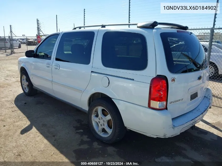 2006 Chevrolet Uplander Lt VIN: 1GNDV33LX6D184902 Lot: 40658127