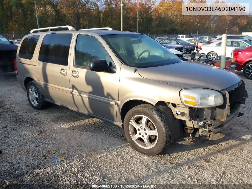 2006 Chevrolet Uplander Lt VIN: 1GNDV33L46D204190 Lot: 40662109