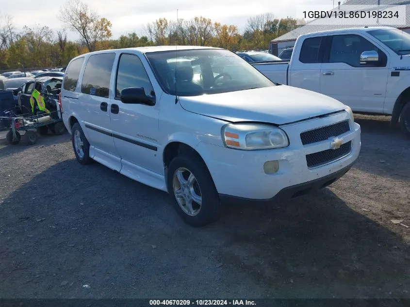 2006 Chevrolet Uplander Ls VIN: 1GBDV13L86D198234 Lot: 40670209