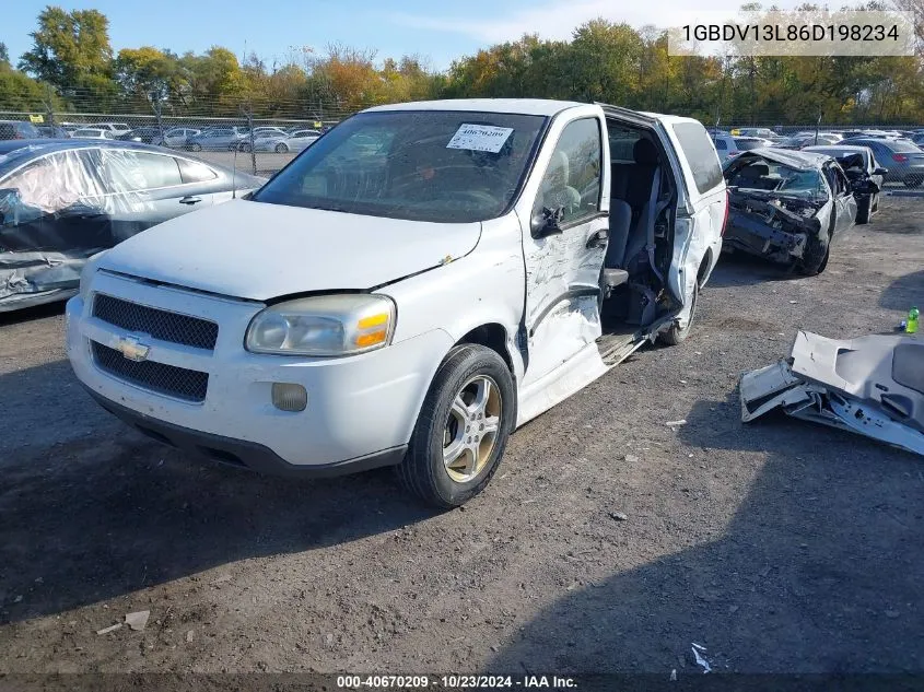 2006 Chevrolet Uplander Ls VIN: 1GBDV13L86D198234 Lot: 40670209