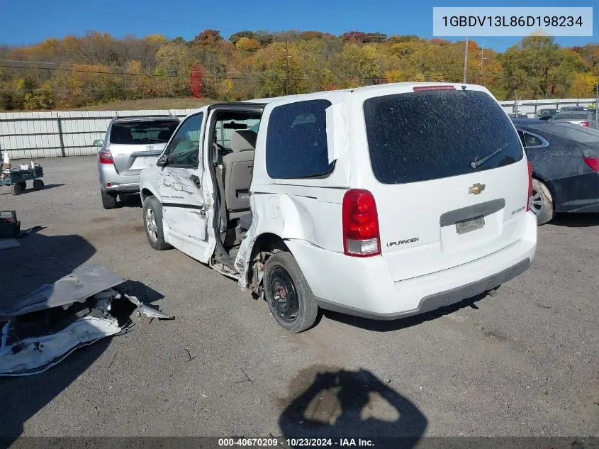 2006 Chevrolet Uplander Ls VIN: 1GBDV13L86D198234 Lot: 40670209