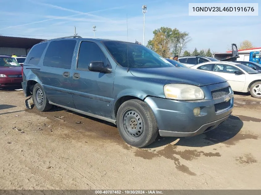 2006 Chevrolet Uplander Ls VIN: 1GNDV23L46D191676 Lot: 40707452