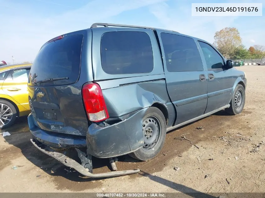 2006 Chevrolet Uplander Ls VIN: 1GNDV23L46D191676 Lot: 40707452