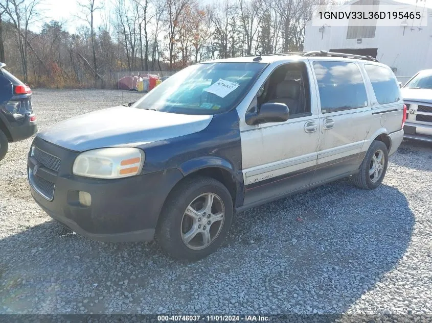 2006 Chevrolet Uplander Lt VIN: 1GNDV33L36D195465 Lot: 40746037