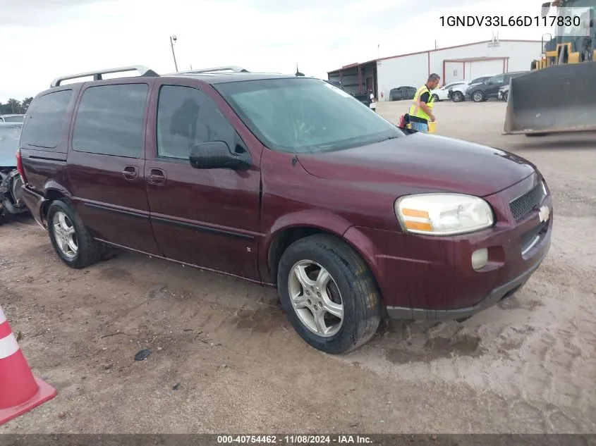 2006 Chevrolet Uplander Lt VIN: 1GNDV33L66D117830 Lot: 40754462