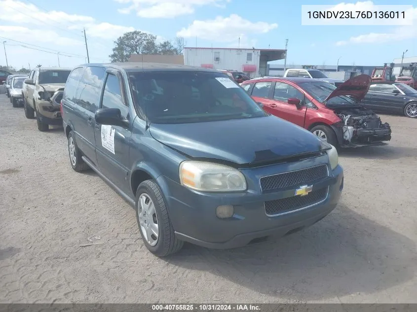 2006 Chevrolet Uplander Ls VIN: 1GNDV23L76D136011 Lot: 40755825