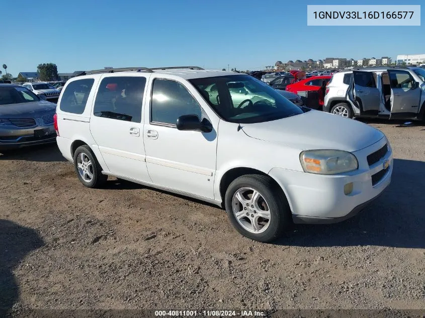 2006 Chevrolet Uplander Lt VIN: 1GNDV33L16D166577 Lot: 40811001