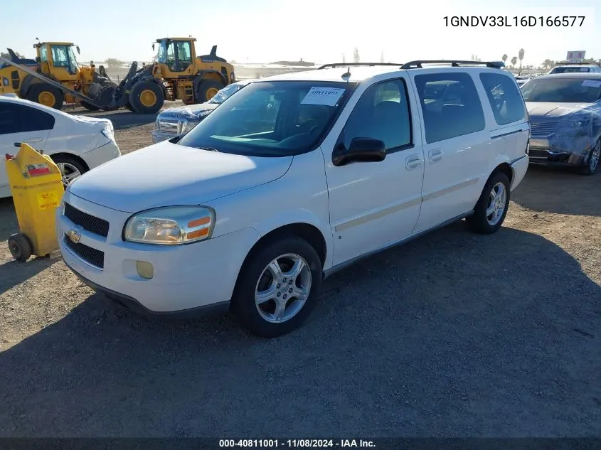 2006 Chevrolet Uplander Lt VIN: 1GNDV33L16D166577 Lot: 40811001