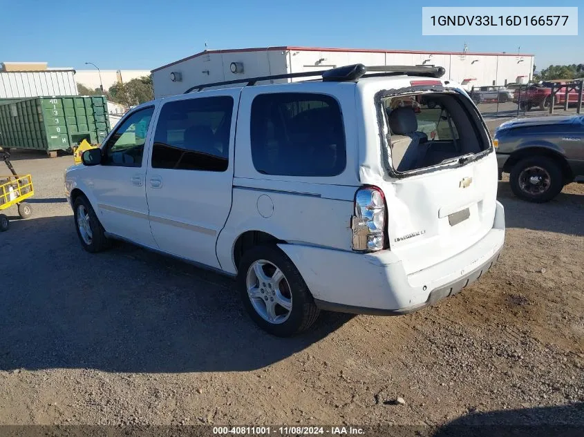 2006 Chevrolet Uplander Lt VIN: 1GNDV33L16D166577 Lot: 40811001