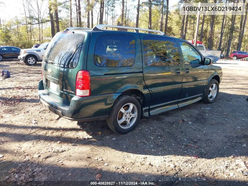 2006 Chevrolet Uplander Lt VIN: 1GBDV13LX6D219424 Lot: 40828827