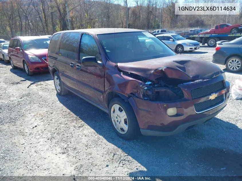 2006 Chevrolet Uplander Ls VIN: 1GNDV23LX6D114634 Lot: 40840040