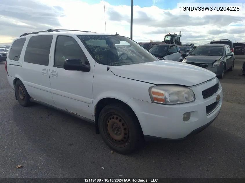 2007 Chevrolet Uplander VIN: 1GNDV33W37D204225 Lot: 12119188