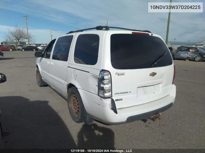 2007 Chevrolet Uplander VIN: 1GNDV33W37D204225 Lot: 12119188