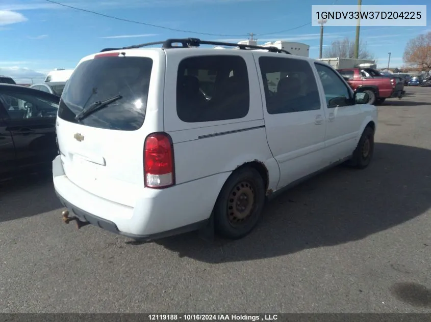 2007 Chevrolet Uplander VIN: 1GNDV33W37D204225 Lot: 12119188