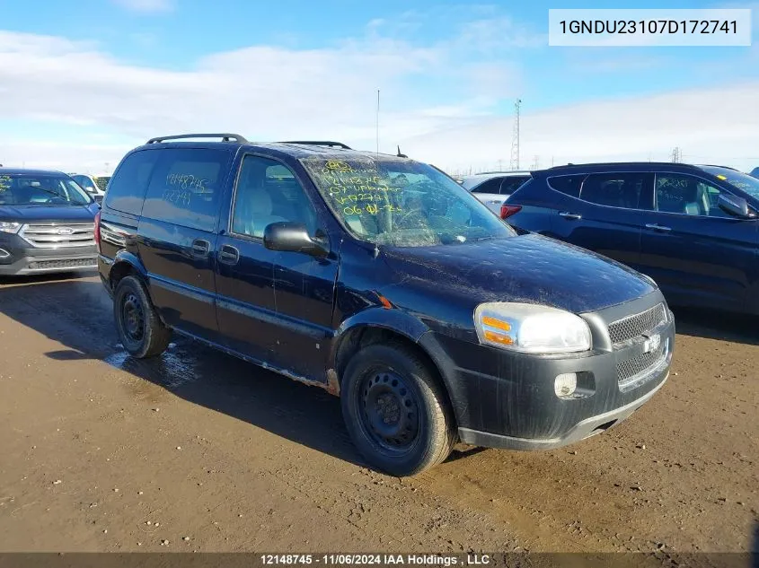 2007 Chevrolet Uplander VIN: 1GNDU23107D172741 Lot: 12148745