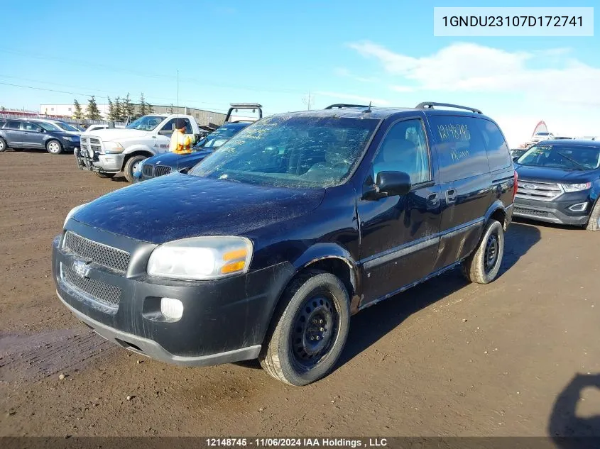 2007 Chevrolet Uplander VIN: 1GNDU23107D172741 Lot: 12148745