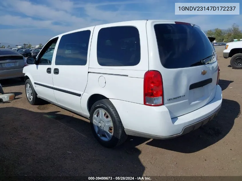 2007 Chevrolet Uplander Ls VIN: 1GNDV23147D172237 Lot: 39499673