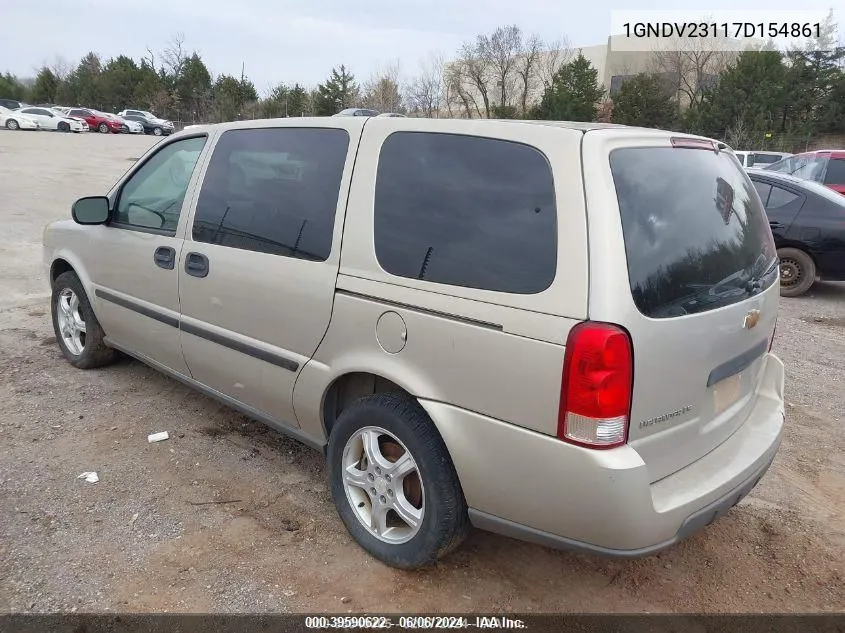 2007 Chevrolet Uplander Ls VIN: 1GNDV23117D154861 Lot: 39590622