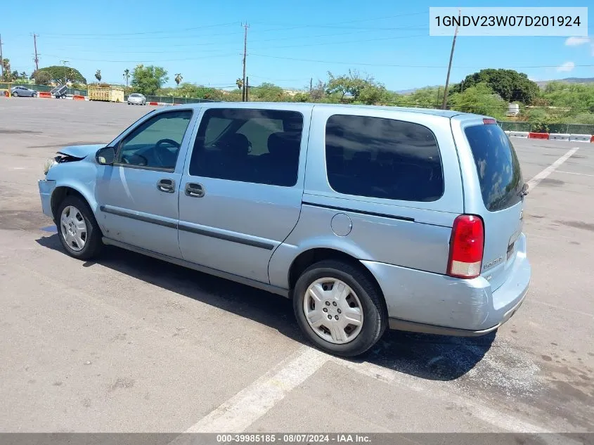 2007 Chevrolet Uplander Ls VIN: 1GNDV23W07D201924 Lot: 39985185