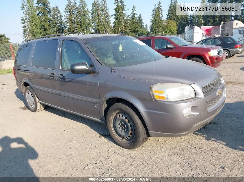 2007 Chevrolet Uplander Ls VIN: 1GNDV23177D185080 Lot: 40256803