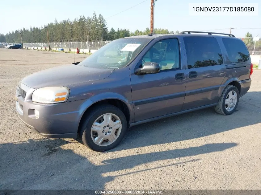 2007 Chevrolet Uplander Ls VIN: 1GNDV23177D185080 Lot: 40256803