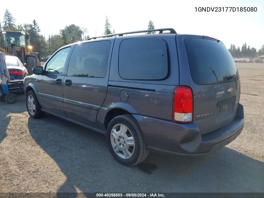 2007 Chevrolet Uplander Ls VIN: 1GNDV23177D185080 Lot: 40256803