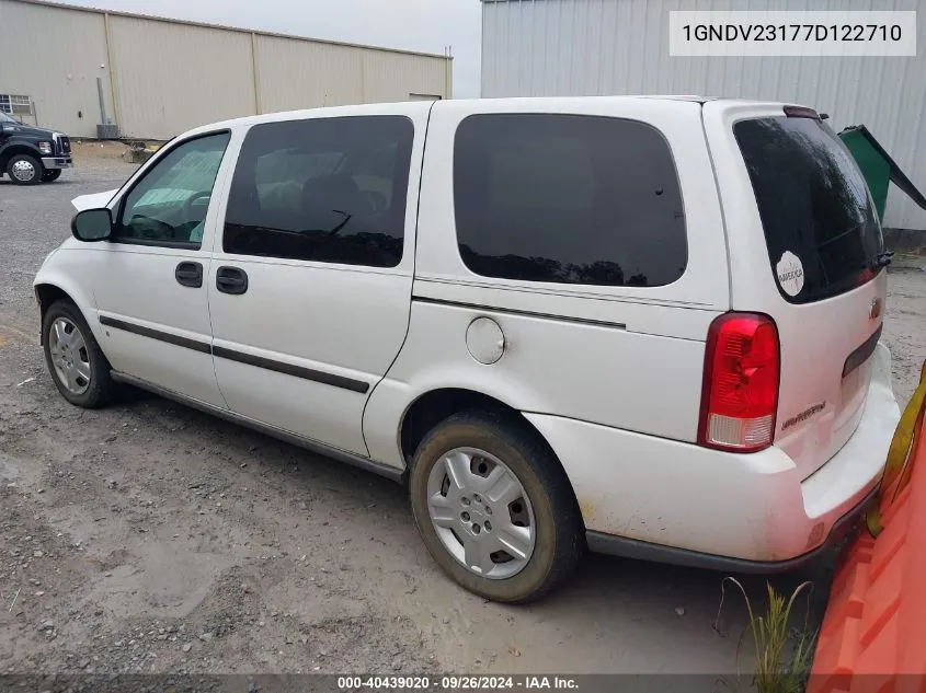 2007 Chevrolet Uplander Ls VIN: 1GNDV23177D122710 Lot: 40439020