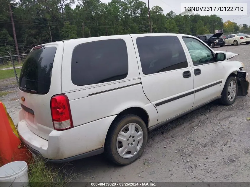 2007 Chevrolet Uplander Ls VIN: 1GNDV23177D122710 Lot: 40439020