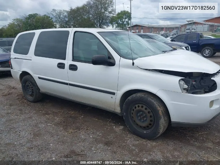 2007 Chevrolet Uplander Ls VIN: 1GNDV23W17D182560 Lot: 40449747