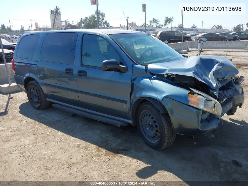 2007 Chevrolet Uplander Ls VIN: 1GNDV23197D113698 Lot: 40463053